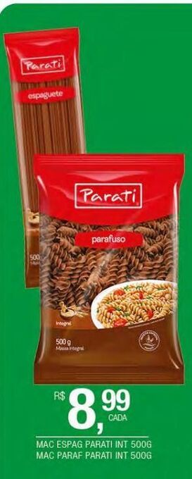 DB Supermercados Macarrão parati 500g oferta