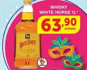 Roldão Whisky white horse 1l* oferta