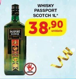 Roldão Whisky passport scotch 1l oferta