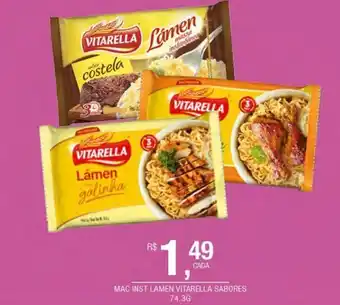 DB Supermercados Macarrão vitarella 74.3g oferta