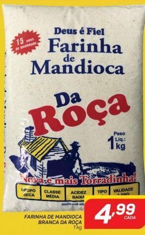 GBarbosa Farinha de mandioca branca da roça kg oferta