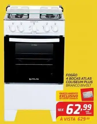 GBarbosa Fogão 4 bocas atlas coliseum plus oferta
