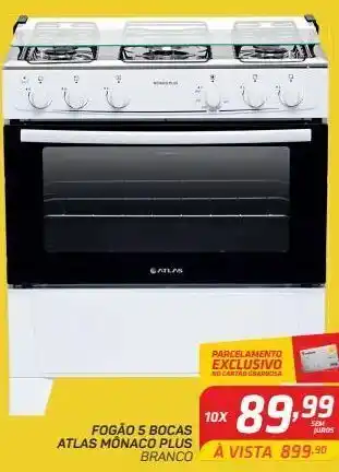 GBarbosa Fogão 5 bocas atlas mônaco plus oferta