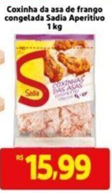 Extra Supermercado Coxinha da Asa de Frango congelada Sadia Aperitivo 1kg oferta