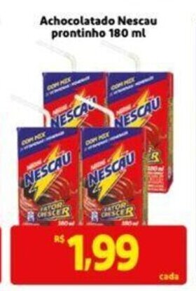 Extra Supermercado Achocolatado Nescau Protinho 180ml oferta