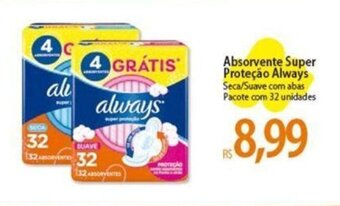 Atacadão Absorvente Super Proteção Always 32 unidades oferta