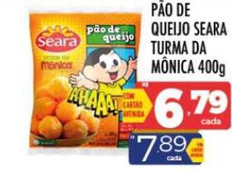 Supermercados Avenida Pão de queijo seara turma da mônica oferta