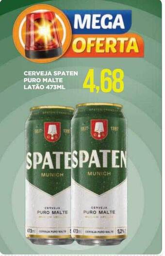 Apoio Mineiro Cerveja spaten puro malte latão oferta