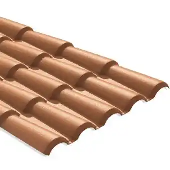 Telha colonial em pvc 328x86cm cerâmica