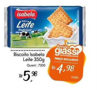 Giassi Supermercados Biscoito isabela leite oferta