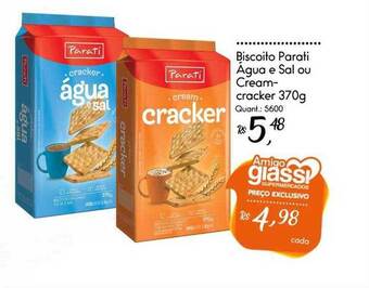 Giassi Supermercados Biscoito parati água e sal ou cream-cracker oferta