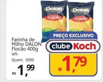 Supermercados Koch Farinha de milho dalon flocão oferta