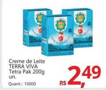 Supermercados Koch Creme de leite terra viva tetra pak oferta