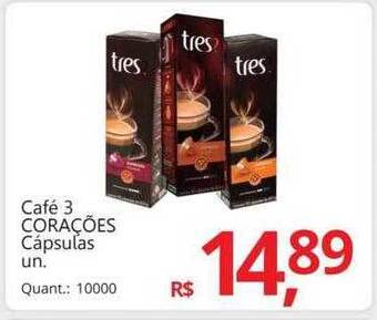 Supermercados Koch Café 3 corações càpsulas oferta