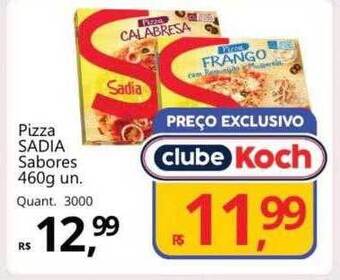 Supermercados Koch Pizza sadia sabores oferta