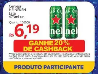 Supermercados Koch Cerveja heineken lata oferta