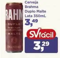 Supermercados São Vicente Cerveja brahma duplo malte lata oferta
