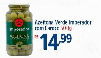 Azeitona verde imperador com caroço
