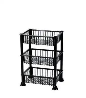 Freitas Varejo Fruteira eco retangular 3 andares plástico preto new plastic 7442028 oferta