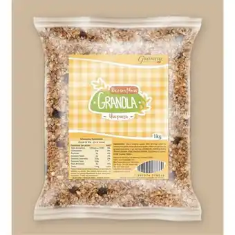 X Supermercados Granola granuta tradicional com uva 1kg oferta