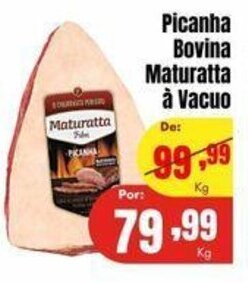 Barbosa Supermercados Picanha Bovina Maturatta à vauco 1kg oferta