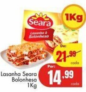 Lasanha Seara Bolonhesa 1kg