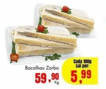 Barbosa Supermercados Bacalhau Zarbo 100g oferta