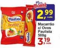 Rossi Supermercado Macarrão c/ ovos Paulista 500g oferta