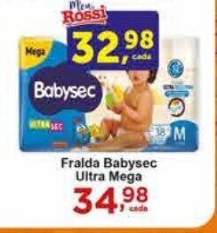 Rossi Supermercado Fralda Babysec Ultra Mega oferta