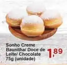 Rossi Supermercado Sonho Creme Baunilha/ Doce de leite/ Chocolate 75g oferta
