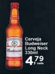 Rossi Supermercado Cerveja Budweiser Long Neck 330ml oferta