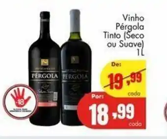 Barbosa Supermercados Vinho Pérgola Tinto Suave/ Seco Gfa 1L oferta