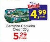 Rossi Supermercado Sardinha Coqueiro Óleo 125g oferta