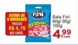 Rossi Supermercado Bala Fini 80g/90g/100g oferta
