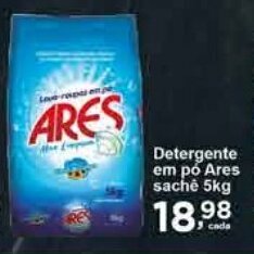 Rossi Supermercado Detergente em pó Ares Sachê 5kg oferta
