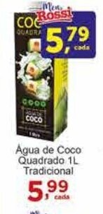 Rossi Supermercado Água de Coco Quadrado 1L Trad. oferta