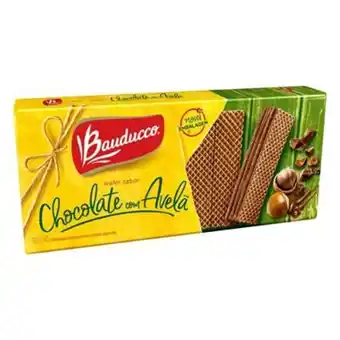 Brasão Supermercados Biscoito wafer bauducco 140g chocolate c/avela oferta