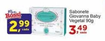 Rossi Supermercado Sabonete Giovanna baby Vegetal 90g oferta
