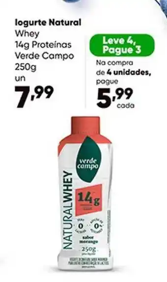 Zaffari Iogurte natural whey proteina verde campo oferta
