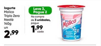 Zaffari Iogurte molico triplo zero nestlé oferta