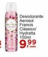 Desodorante aerosol Francis Clássico/ Hydratta 150ml