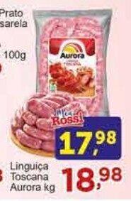 Rossi Supermercado Linguiça Toscana Aurora 1kg oferta
