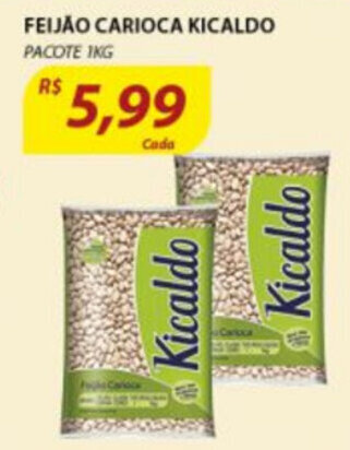 Assaí Atacadista Feijao Carioca Kicaldo 1kg oferta