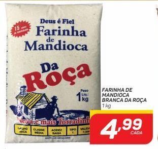 GBarbosa Farinha de mandioca branca da roça 1 kg oferta