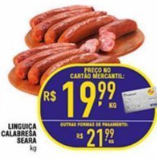 Linguiça calabresa seara kg