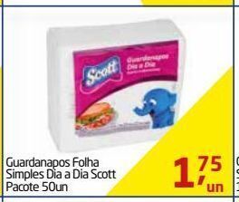 Tenda Atacado Guardanapos folha simples dia a dia scott pacote 50un oferta