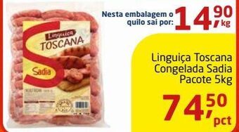 Tenda Atacado Linguiça toscana congelada sadia pacote 5kg oferta