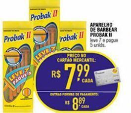 Mercantil Rodrigues Aparelho de barbear probak ii leve 7 e pague 5 unids oferta