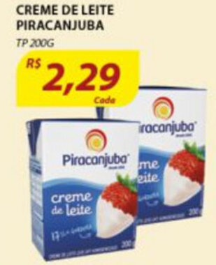 Assaí Atacadista Creme de Leite Piracanjuba 200g oferta