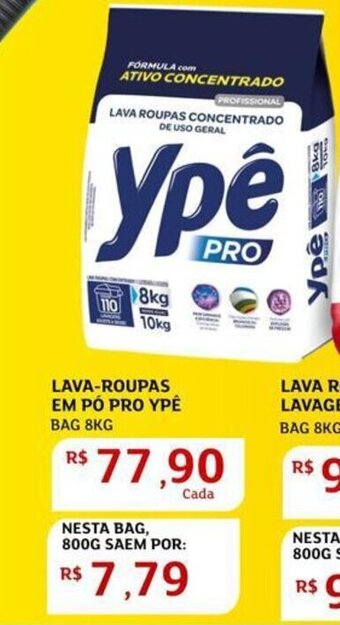 Assaí Atacadista Lava roupas em pó Ypê 8kg oferta